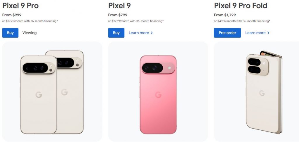 Google Pixel 9, Pixel 9 Pro і Pixel 9 Pro XL: характеристики нового телефону