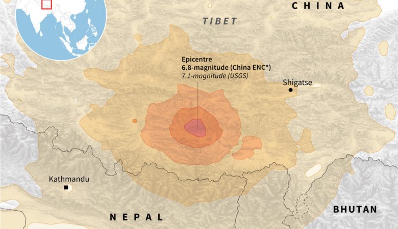 Потужний землетрус у Тибеті забрав життя понад 100 людей. ВІДЕО