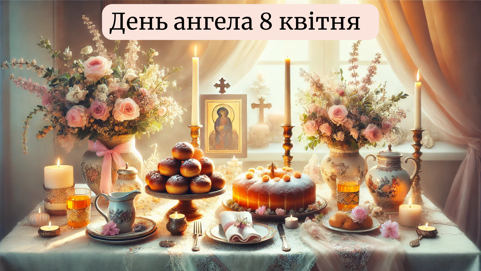 У кого іменини 8 квітня 2025 в Україні: побажання і картинки українською