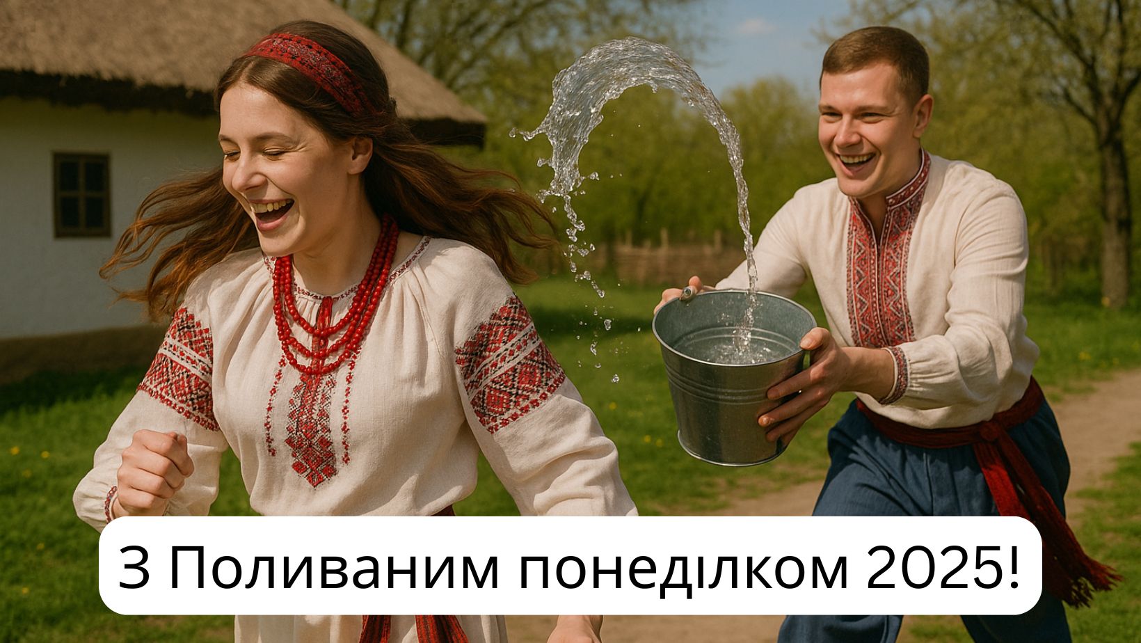 Поливаний понеділок 2025: картинки, листівки, СМС і побажання українською