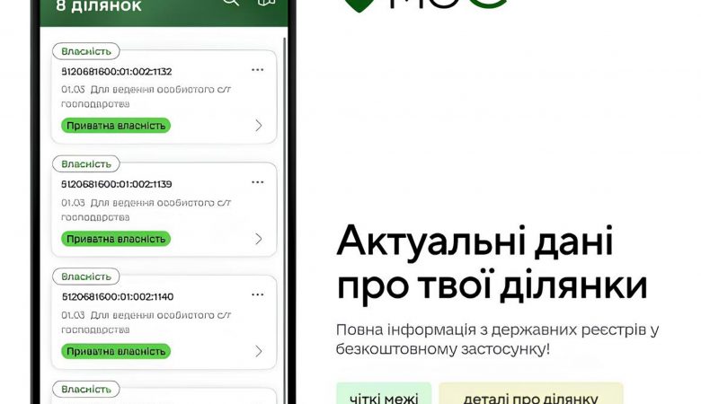 Як перевірити земельну ділянку онлайн: застосунок "моЄ" відкрив доступ до реєстрів без ЦНАПів