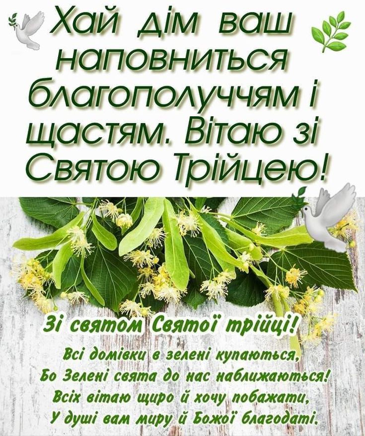 Трійця 8 червня 2025: душевні побажання, СМС і листівки українською