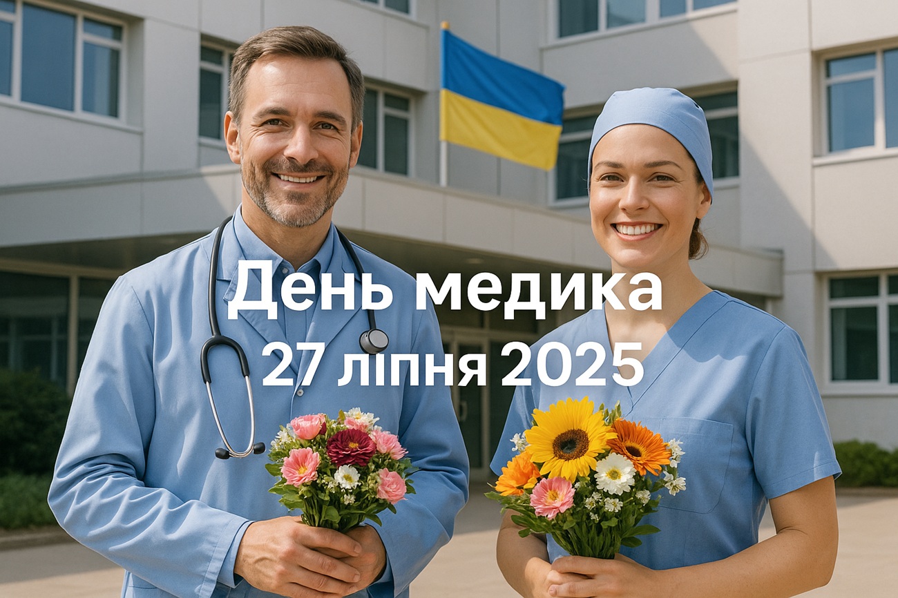 День медика 27 липня 2025: побажання та картинки українською