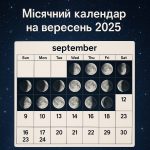 Місячний календар на вересень 2025: фази Місяця, сприятливі та несприятливі дні