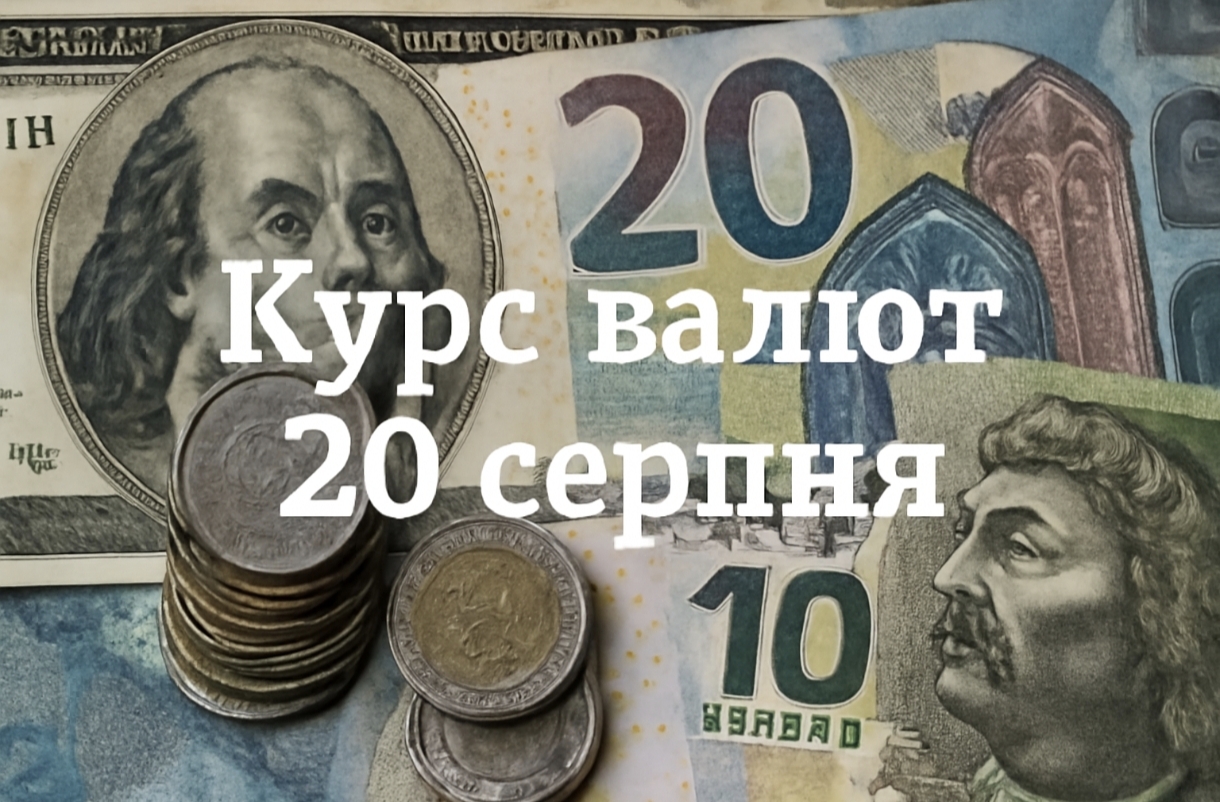 Курс валют на 20.08.2025: скільки коштують долар, євро і злотий