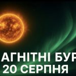 Магнітні бурі, прогноз на сьогодні: чого очікувати від сонячної активності 20 серпня