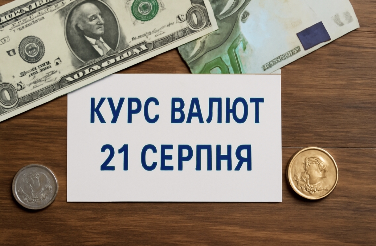 Курс валют на 21.08.2025: скільки коштують долар, євро і злотий