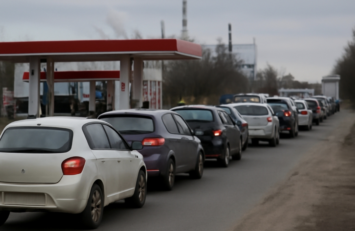 Шалені черги на заправках Росії: як удари по НПЗ вплинули на паливний ринок