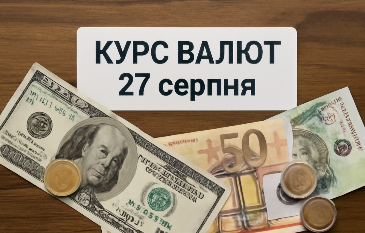 Курс валют на 27.08.2025: скільки коштують долар, євро і злотий