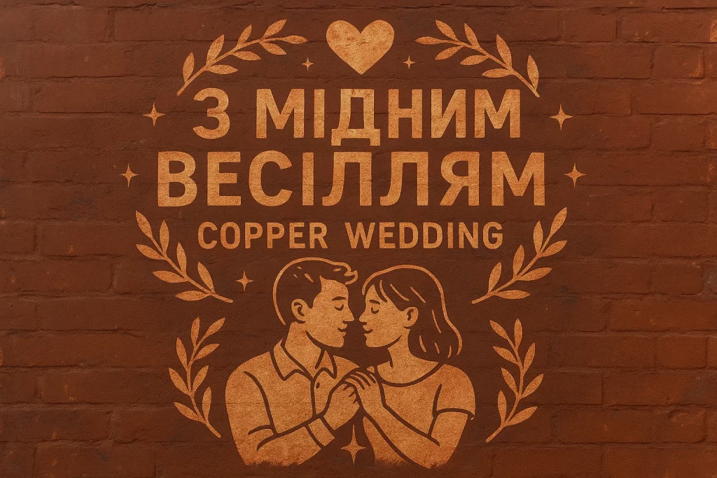 Картинки та красиві привітання на Мідне весілля 7 річницю подружнього життя
