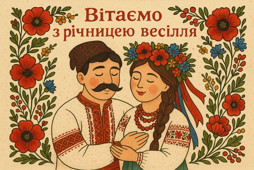 Картинки та красиві привітання на Мідне весілля 7 річницю подружнього життя