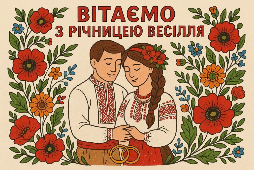 Картинки та красиві привітання на Мідне весілля 7 річницю подружнього життя