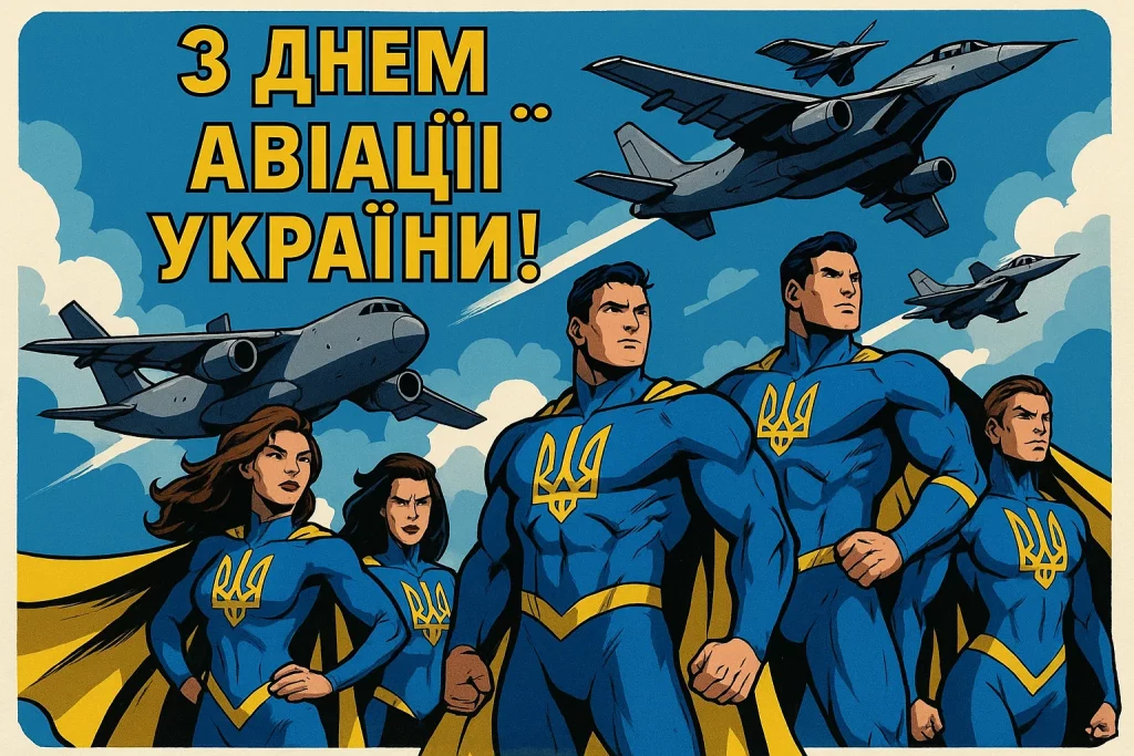 Привітання до Дня авіації України: своїми словами та в картинках чи листівках