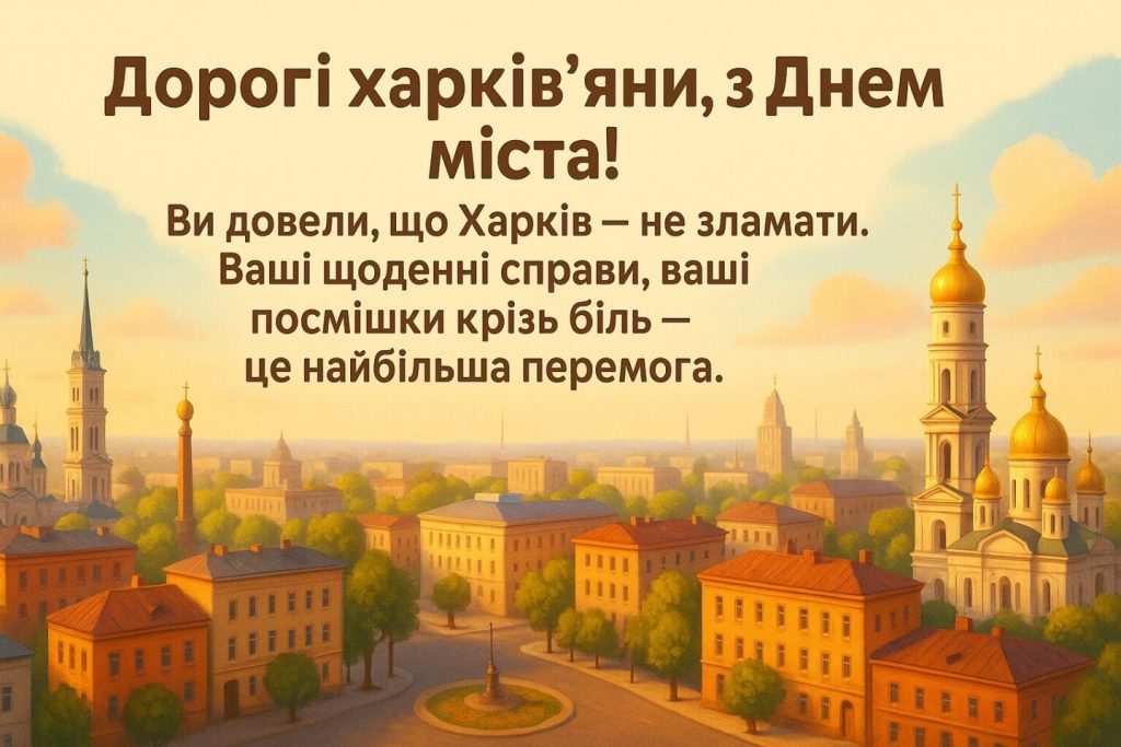 Привітання до Дня міста Харкова: своїми словами та в картинках чи листівках