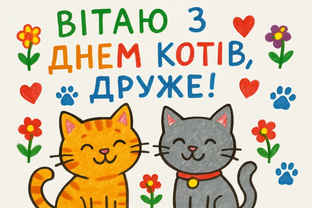 8 серпня — Міжнародний день кота: картинки та зворушливі привітання любителям пухнастих