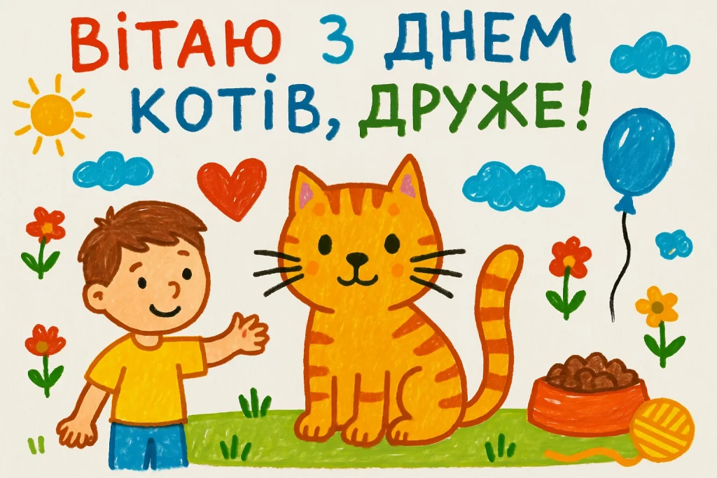 8 серпня — Міжнародний день кота: картинки та зворушливі привітання любителям пухнастих