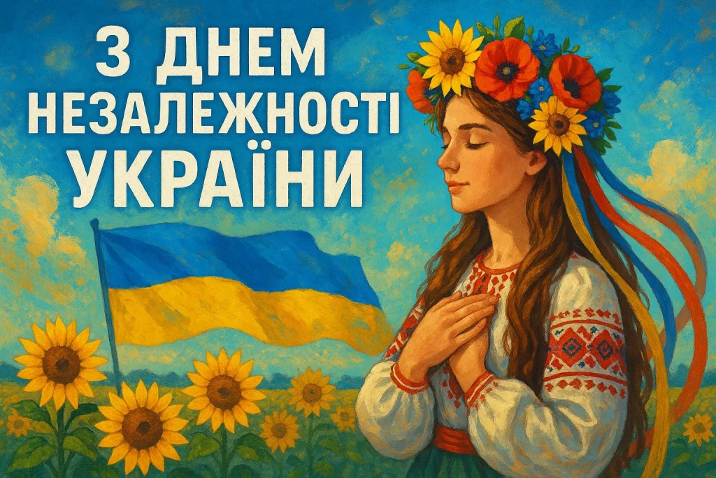 Привітання до Дня Незалежності України: своїми словами та в картинках чи листівках