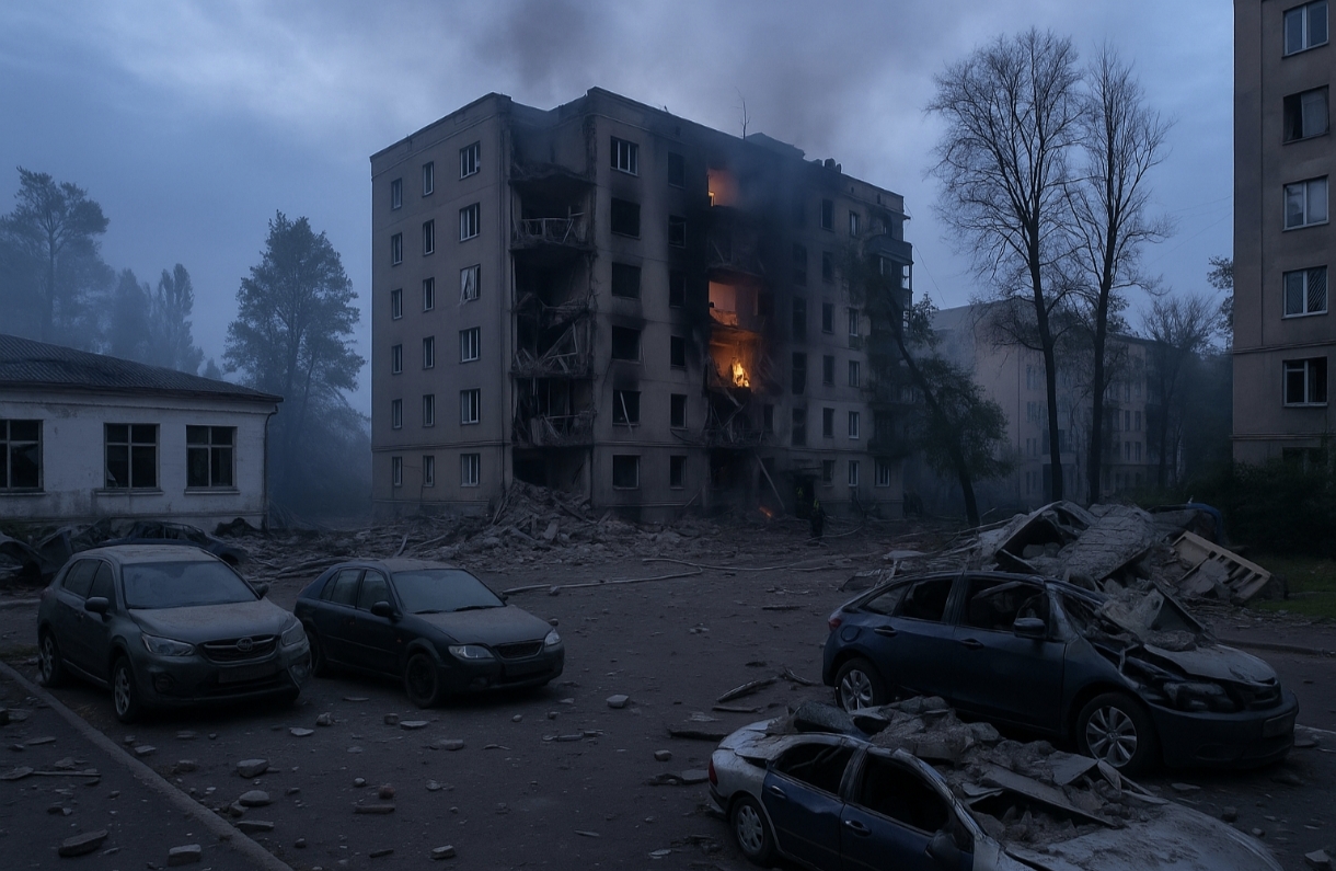 Ворожа атака на Київ: уламки БпЛА пошкодили житлові та нежитлові будівлі, є постраждалі
