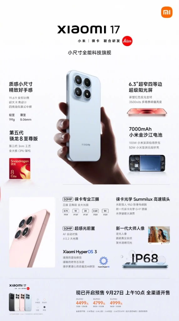 Xiaomi 17, 17 Pro та 17 Pro Max: огляд «найпотужніших смартфонів в історії»