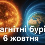 Магнітні бурі, прогноз на сьогодні: чого очікувати від сонячної активності 6 жовтня 2025 року