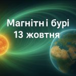 Магнітні бурі, прогноз на сьогодні: чого очікувати від сонячної активності 13 жовтня 2025 року