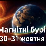 Магнітні бурі, прогноз на сьогодні: чого очікувати від сонячної активності 30-31 жовтня 2025 року