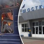 Російський дрон вдарив по потягу «Шостка–Київ»: вибухи, дим і паніка на вокзалі (ВІДЕО)