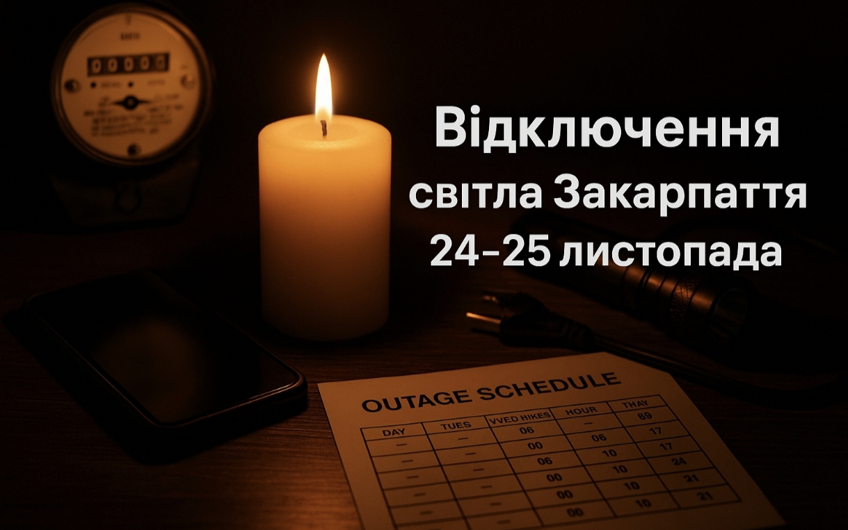Графіки відключення світла Закарпаття 24-25 листопада: актуальна інформація