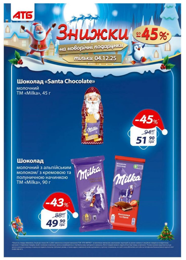 Товар дня в АТБ 4-5 грудня: що можна купити сьогодні зі знижкою 50%