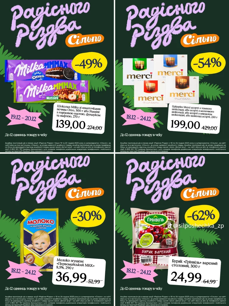 Акції в Сільпо на Різдво 18-24 грудня: що купити зі знижкою до 55%