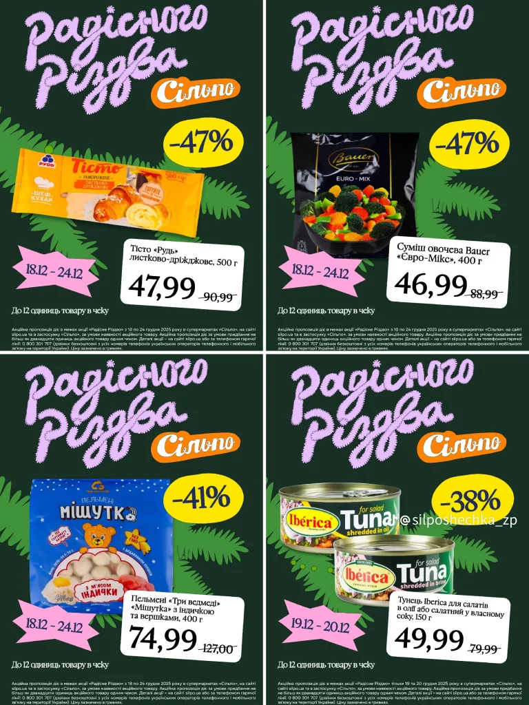 Акції в Сільпо на Різдво 18-24 грудня: що купити зі знижкою до 55%