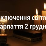 Графіки відключення світла Закарпаття 2 грудня: актуальна інформація