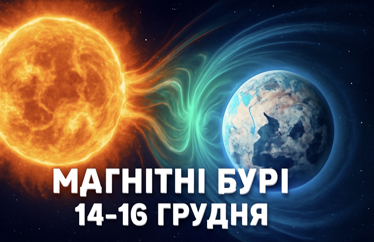 Магнітні бурі, прогноз на сьогодні: чого очікувати від сонячної активності 14-16 грудня 2025 року