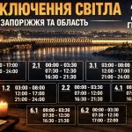 Графіки відключення світла Запоріжжя та область 20 грудня: актуальна інформація