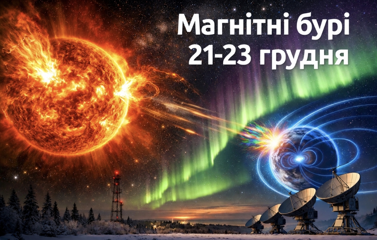 Магнітні бурі, прогноз на сьогодні: чого очікувати від сонячної активності 21-23 грудня 2025 року