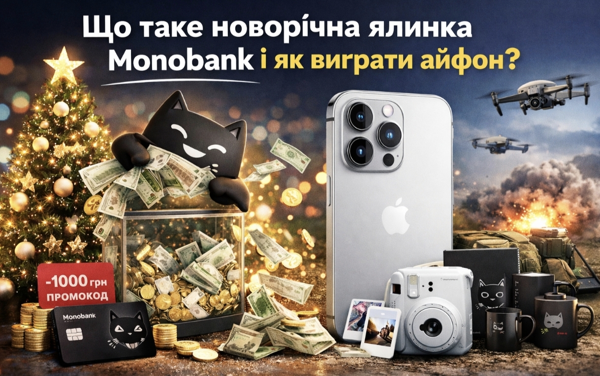Монобанк запускає новорічну ялинку 2025: як отримати знижки, айфони та секретні подарунки