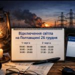 Графіки відключення світла Полтава та область 26 грудня: актуальна інформація