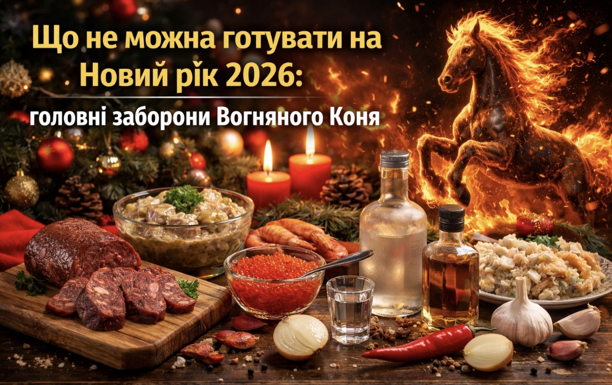 Головні табу новорічного столу 2026: список заборонених страв на рік Вогняного Коня