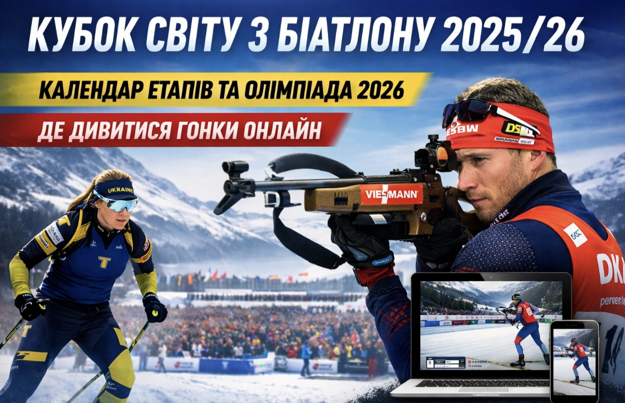 Де дивитися Кубок світу з біатлону-2025/26: розклад і трансляції всіх етапів