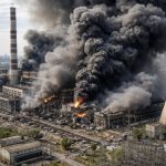 Як виглядає київська ТЕЦ-5 після комбінованого удару ракетами та БпЛА: відео