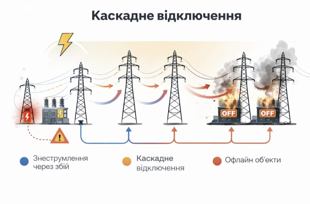 Що таке каскадне відключення в електроенергетичній мережі та чому весь Київ залишився без води, тепла та світла
