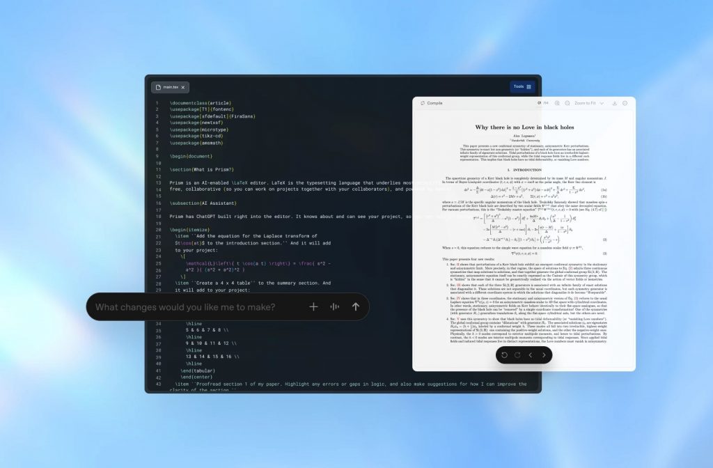 Що таке Prism від OpenAI і як він допомагає писати дипломи та курсові