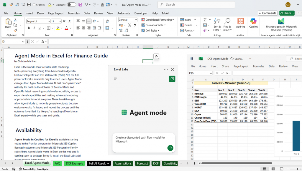 Що таке Agent Mode в Excel та які завдання ШІ виконуватиме автоматично