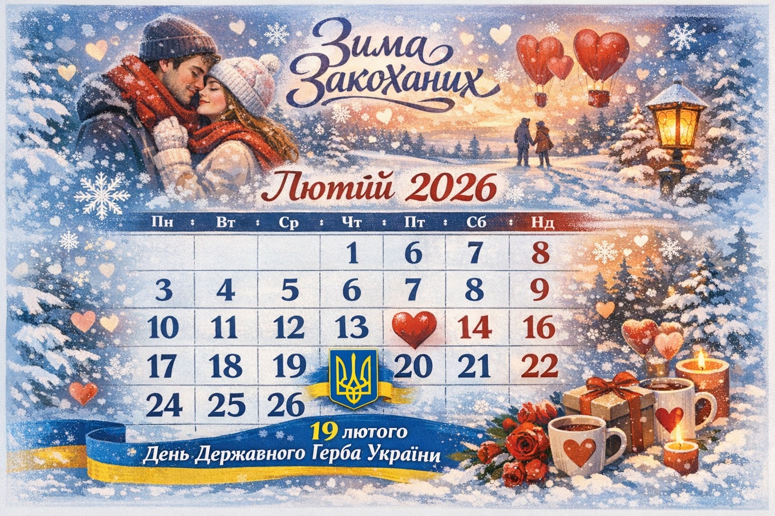 Календар свят на лютий 2026 року: важливі дати для України та міжнародні святкування