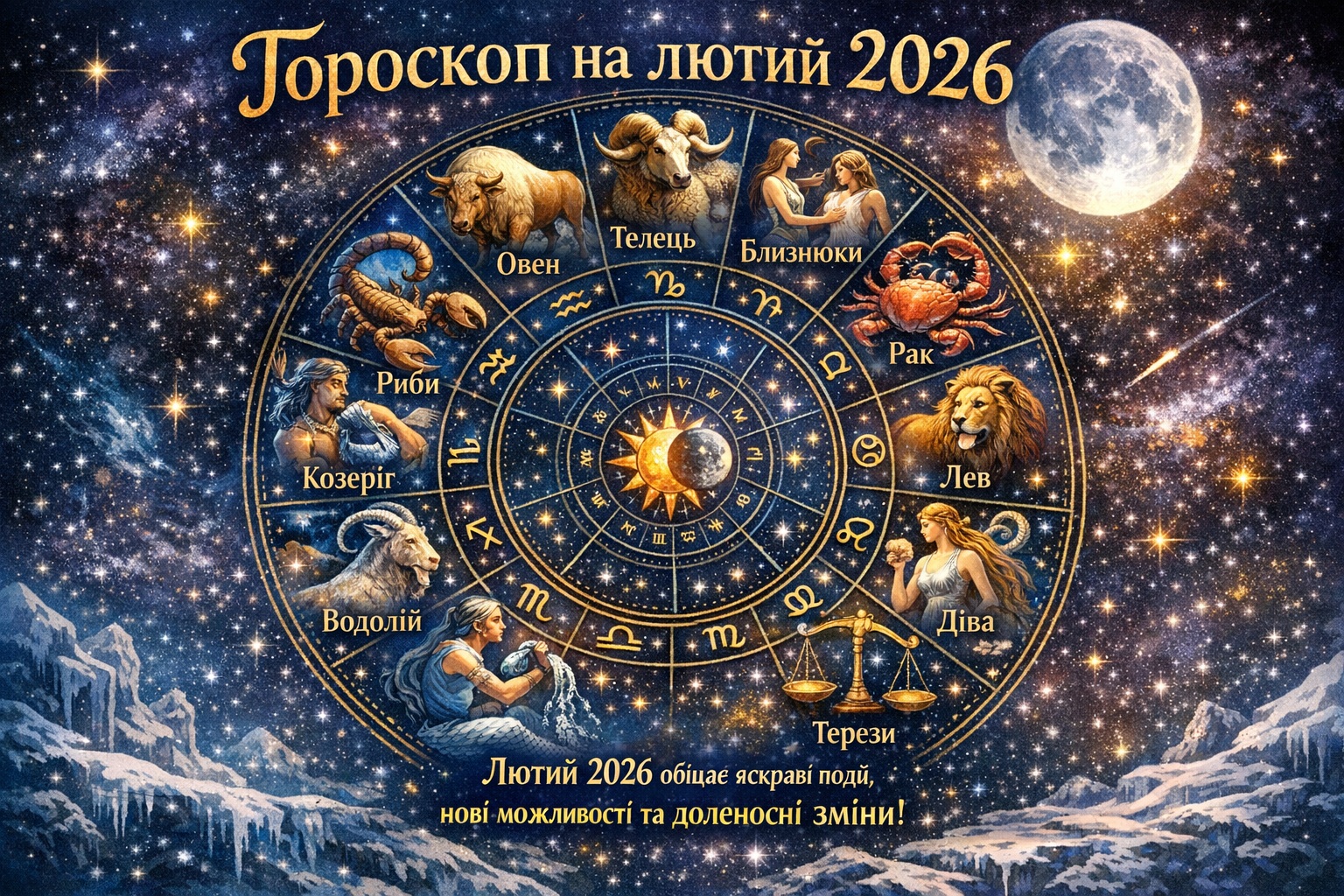 Гороскоп на лютий 2026 року для всіх знаків Зодіаку