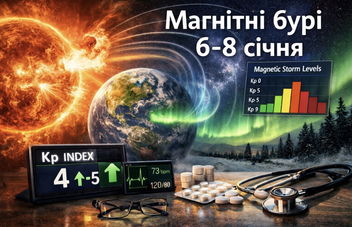 Магнітні бурі, прогноз на сьогодні: чого очікувати від сонячної активності 6-8 січня 2026 року