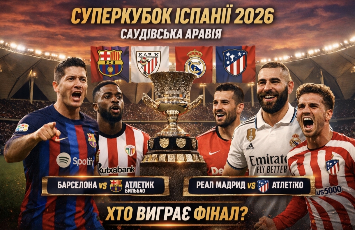 Суперкубок Іспанії 2026: прогноз, учасники та розклад матчів