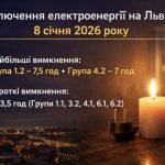 Графіки відключення світла Львів та область 8 січня: актуальна інформація