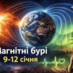 Магнітні бурі, прогноз на сьогодні: чого очікувати від сонячної активності 9-12 січня 2026 року