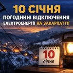 Графіки відключення світла Закарпаття та область 10 січня: актуальна інформація